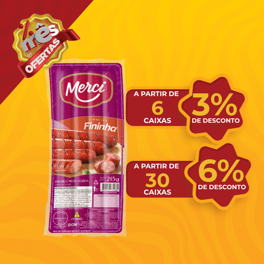 Lingui&ccedil;a Fininha 215g - Merc&iacute;> image number 0